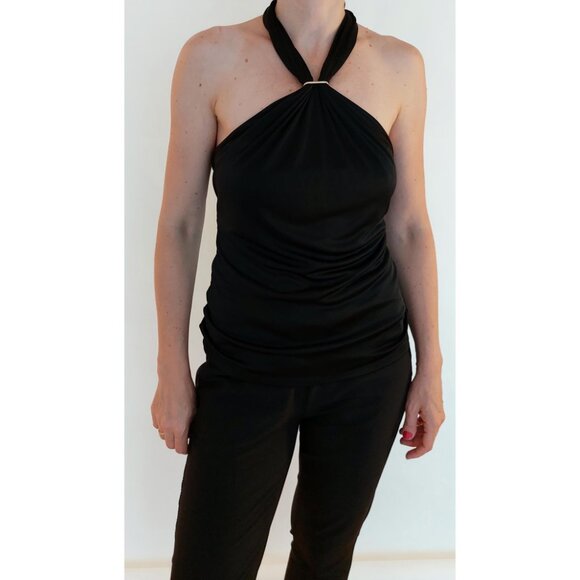 NEW VS Black Halter Party Top Y2K - Picture 1 of 6